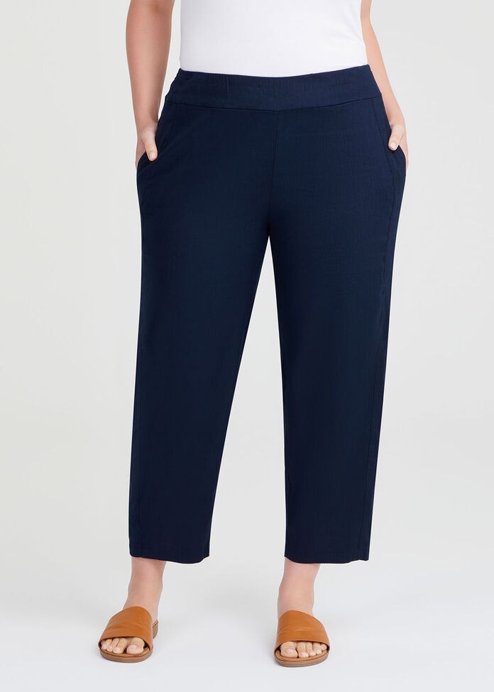 Petite Stretch Linen Esme Pant, , hi-res