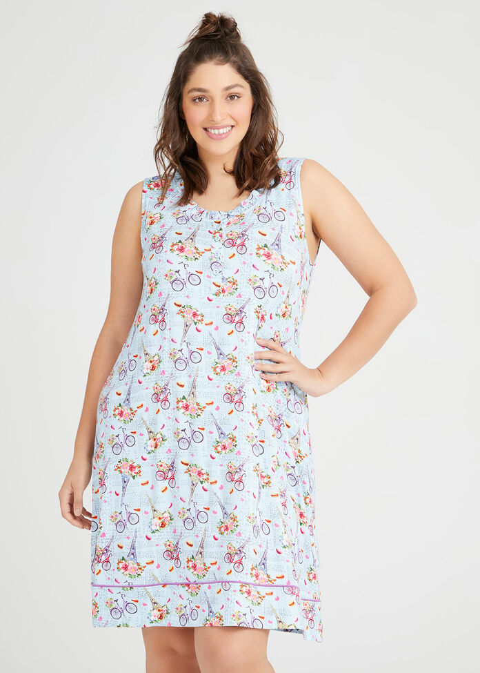 Bamboo Paris Button Nightie, , hi-res