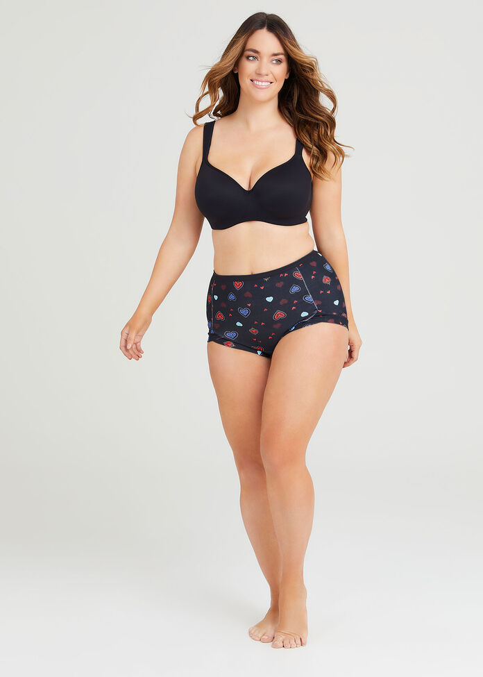 2 Pack Eco Cotton Heart Briefs, , hi-res