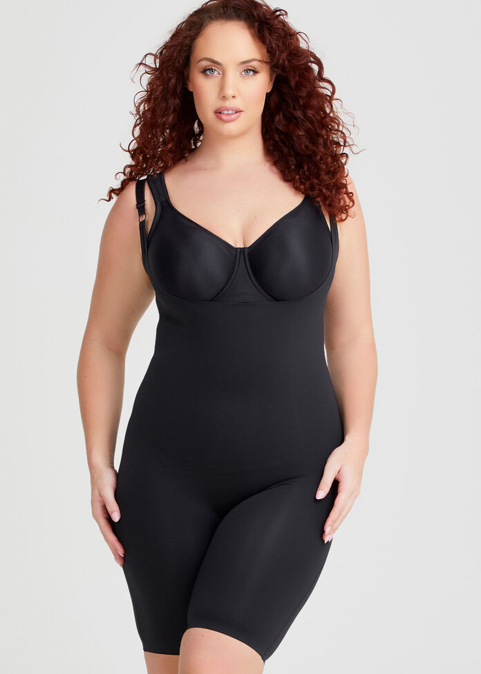 Mid Thigh Control Bodysuit, , hi-res