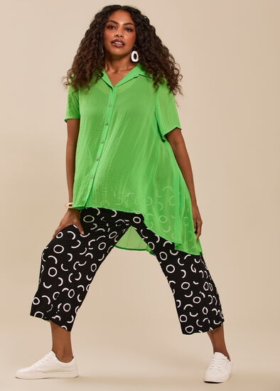 Plus Size Natural Summer Haze Crop Pant