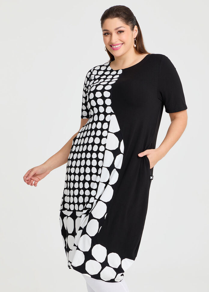 Anthea Natural Spot Dress, , hi-res
