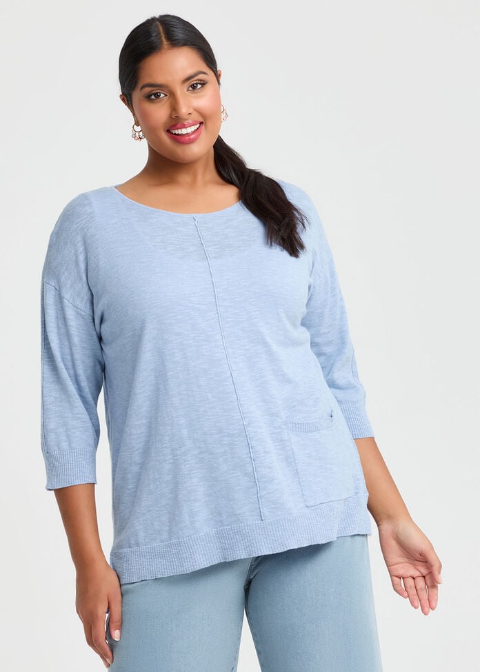 Cotton Light Weight Jumper, , hi-res