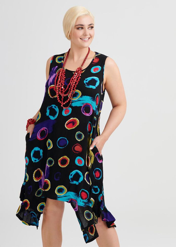 Ring Print Viscose Tunic, , hi-res