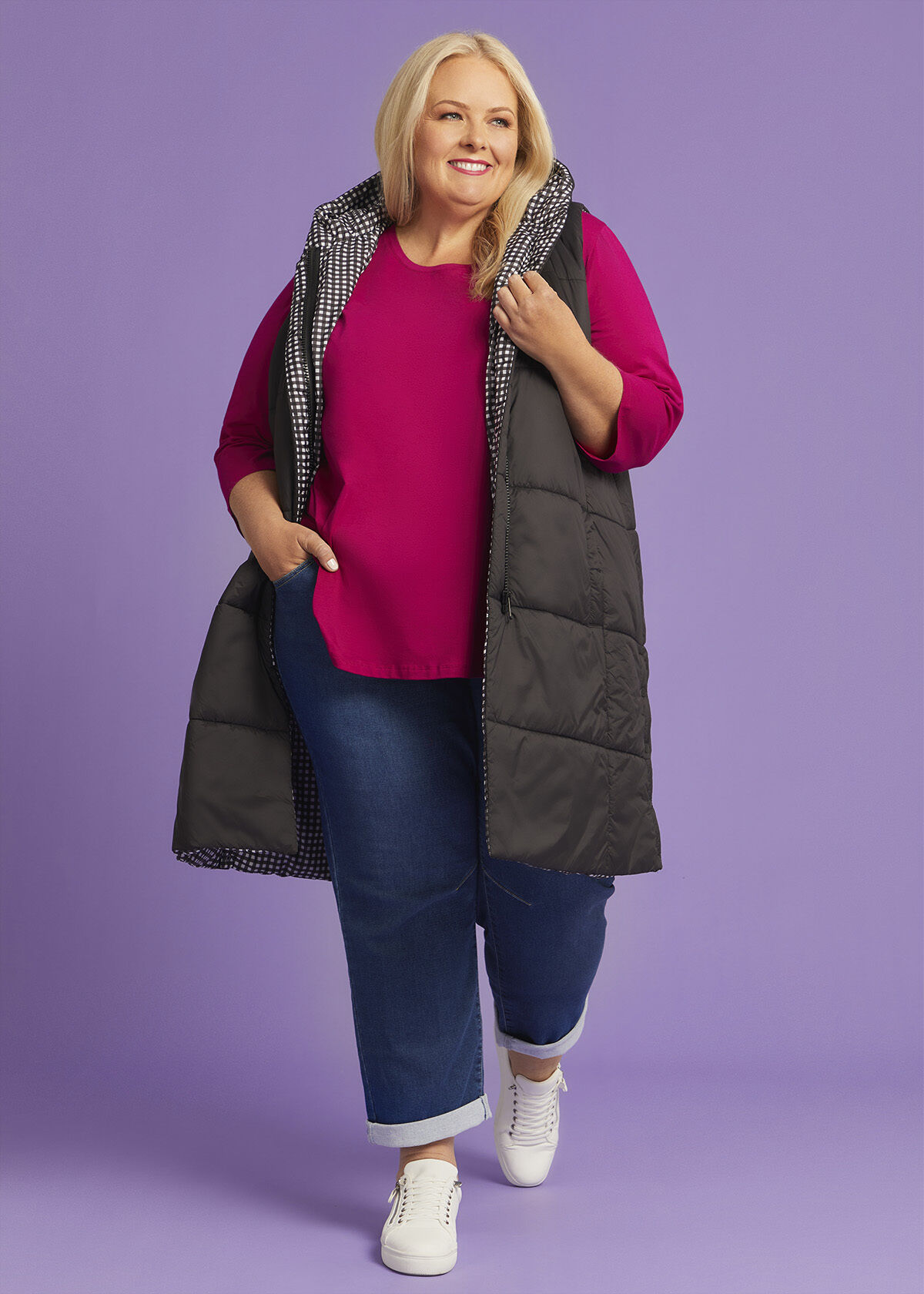 Plus size burgundy vest best sale