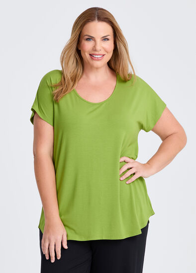 Plus Size Natural Round Neck Everyday T-shirt
