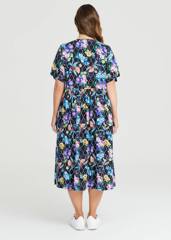 Vanessa D Dress in Watercolour Flourish