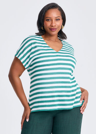 Plus Size Stripe Lena Top