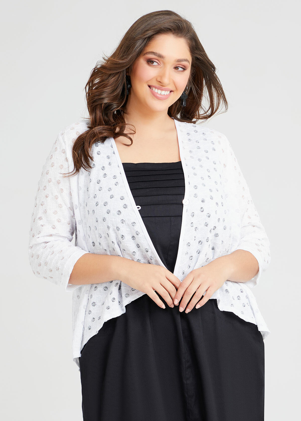 White shrug hotsell sweater plus size