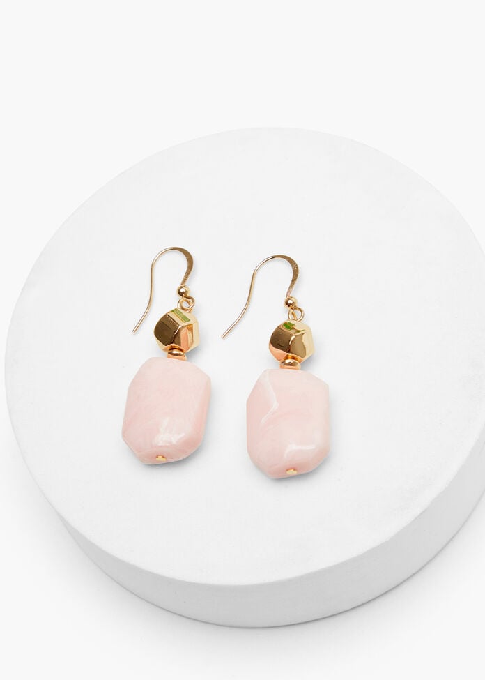 Resin Vibes Drop Earrings, BLUSH, hi-res