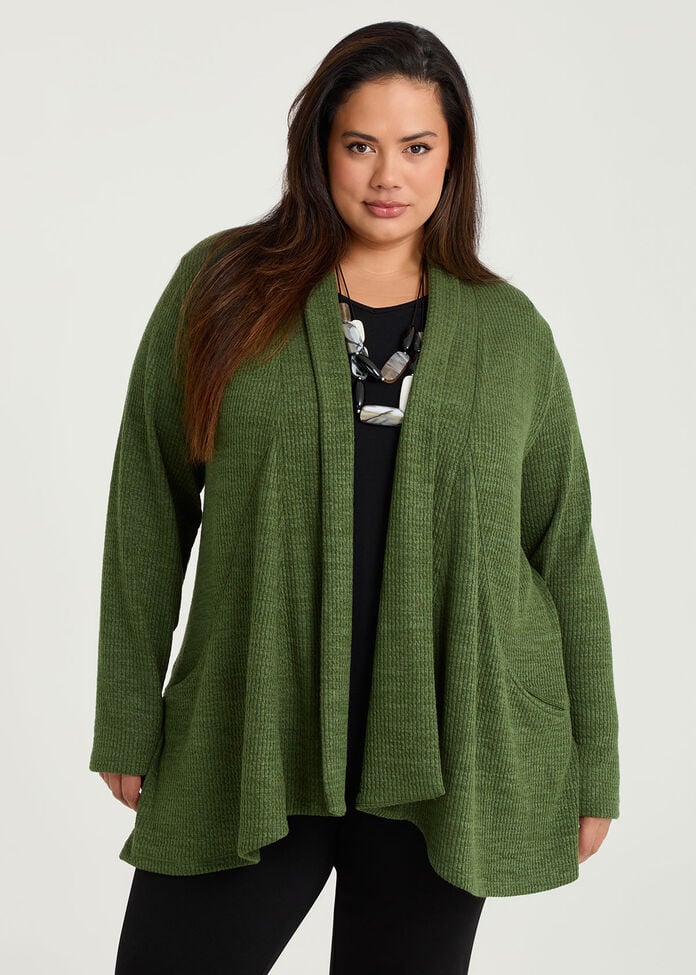 Shawl Collar Snug Cardigan, , hi-res