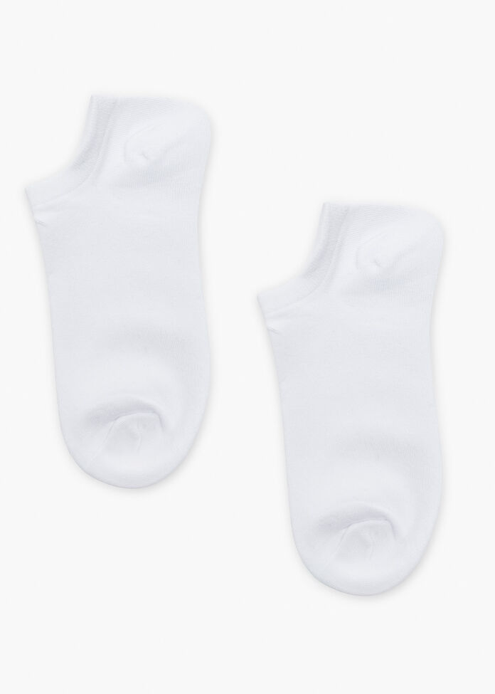5 Pack White Bamboo Ankle Socks, , hi-res