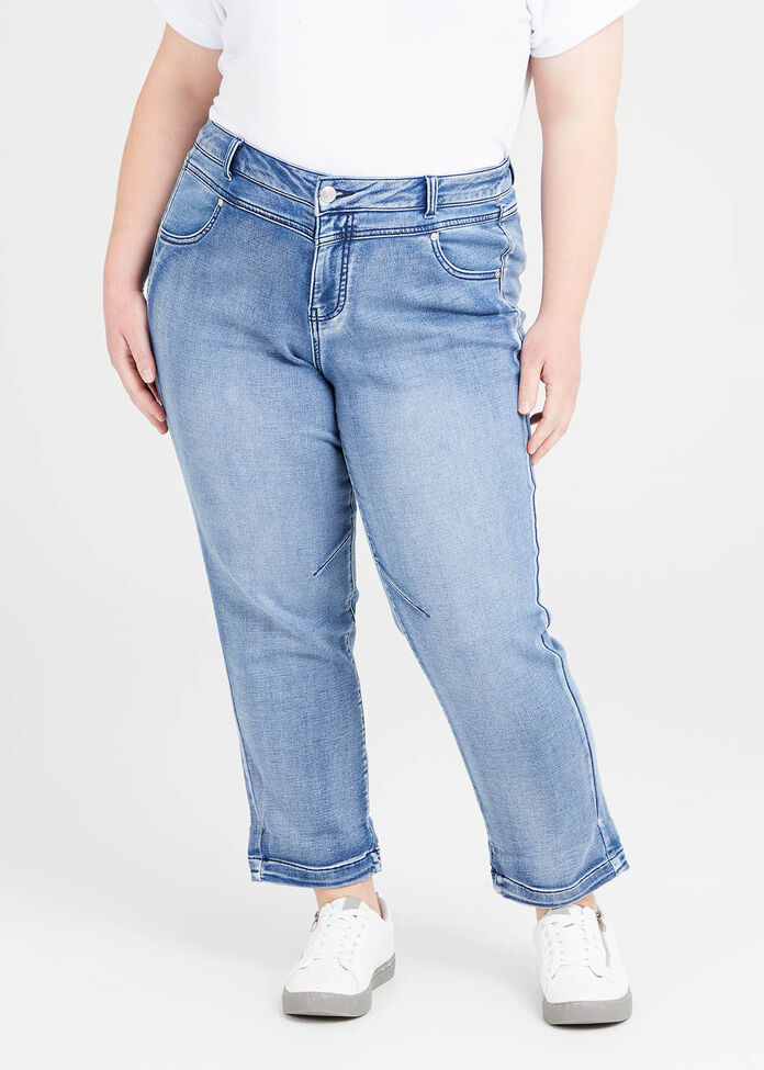 Petite Easy Fit Denim Jean, , hi-res