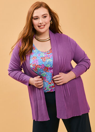 Plus Size Madonna Natural Cardigan