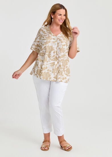 Plus Size Tapered Work Pant