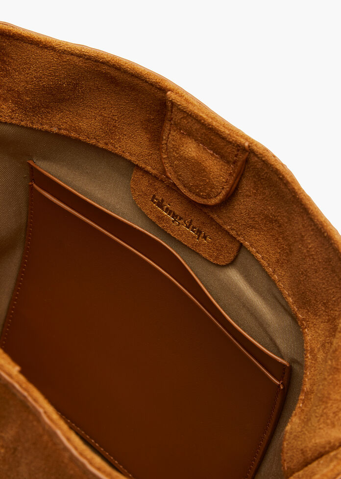 Faux Suede Shoulder Bag, , hi-res