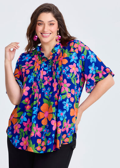Plus Size Shakira Pleat Top