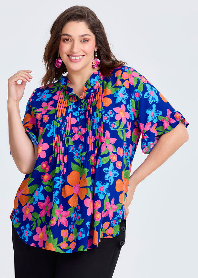Shakira Pleat Top, , hi-res