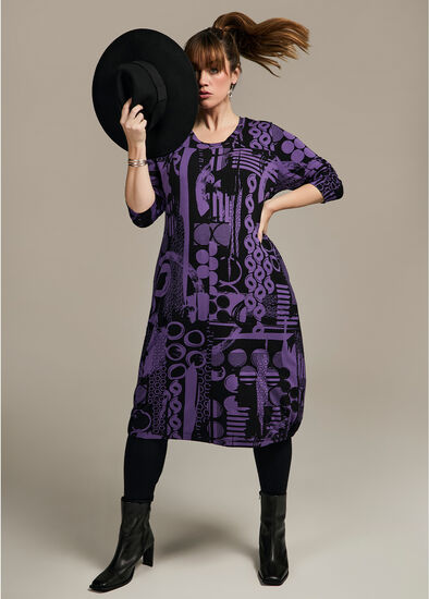 Plus Size Natural Priya Print Dress