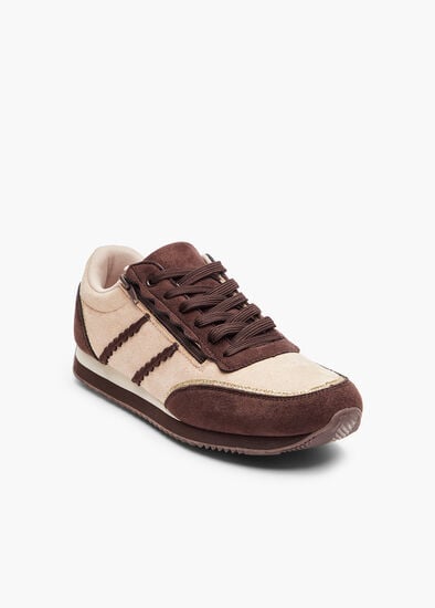 Plus Size Retro Zip Wedge Sneaker
