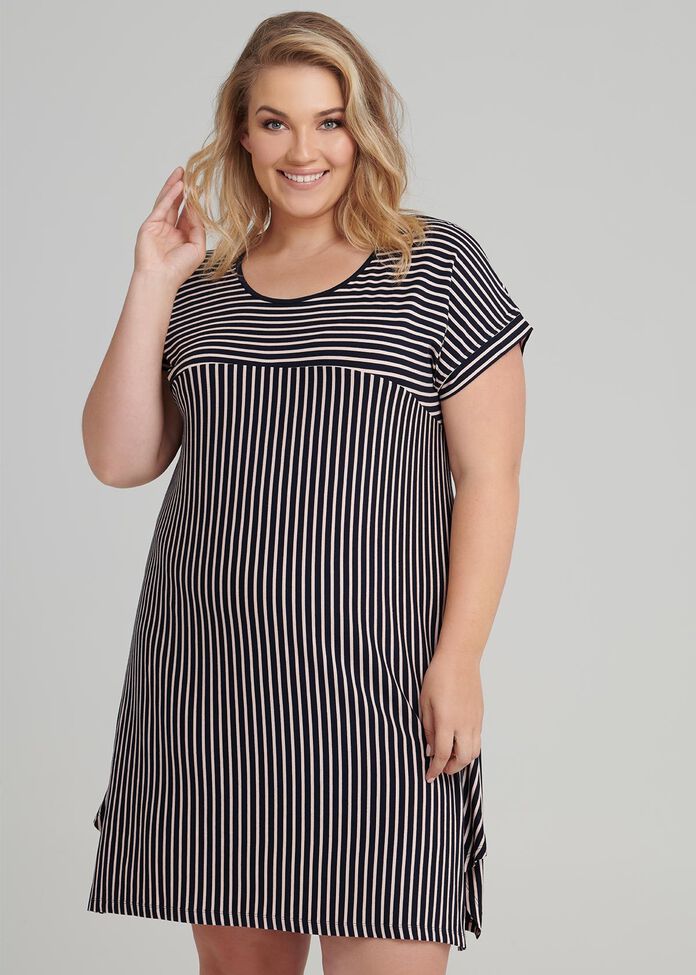 Splice Stripe Nightie, , hi-res