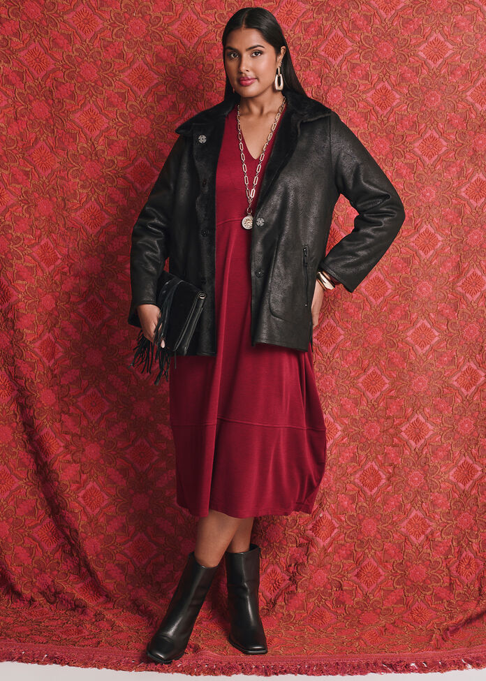 Natural Halo Ponte Rouge Dress, , hi-res