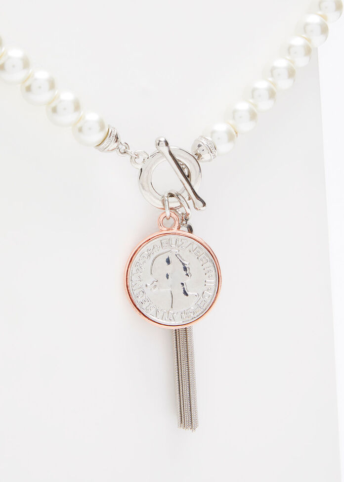 Pearl Tassel Necklace, , hi-res