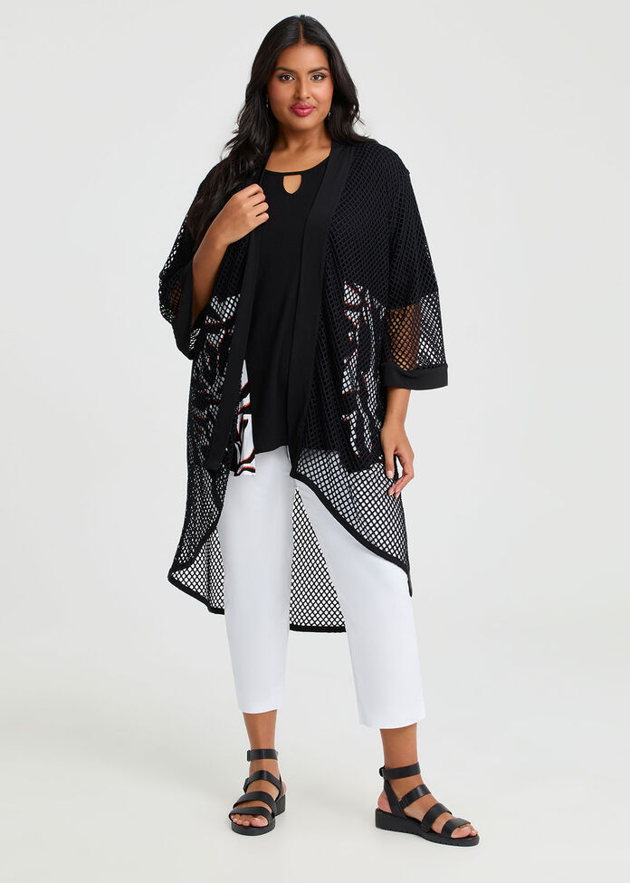 Pocket Natural Tunic, BLACK PRINT, hi-res