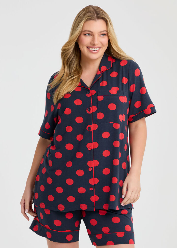 Modal Spot Pyjama Short, , hi-res