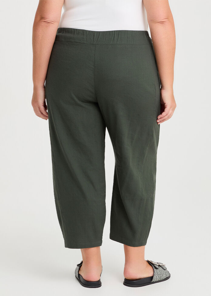 Petite Stretch Linen Bella Pant, , hi-res