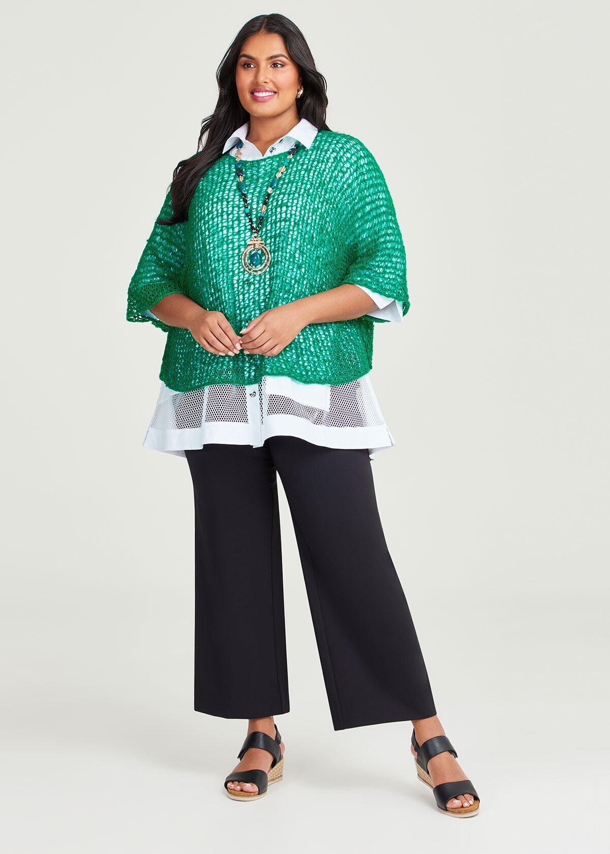 Boucle Gauze Knit Over Top