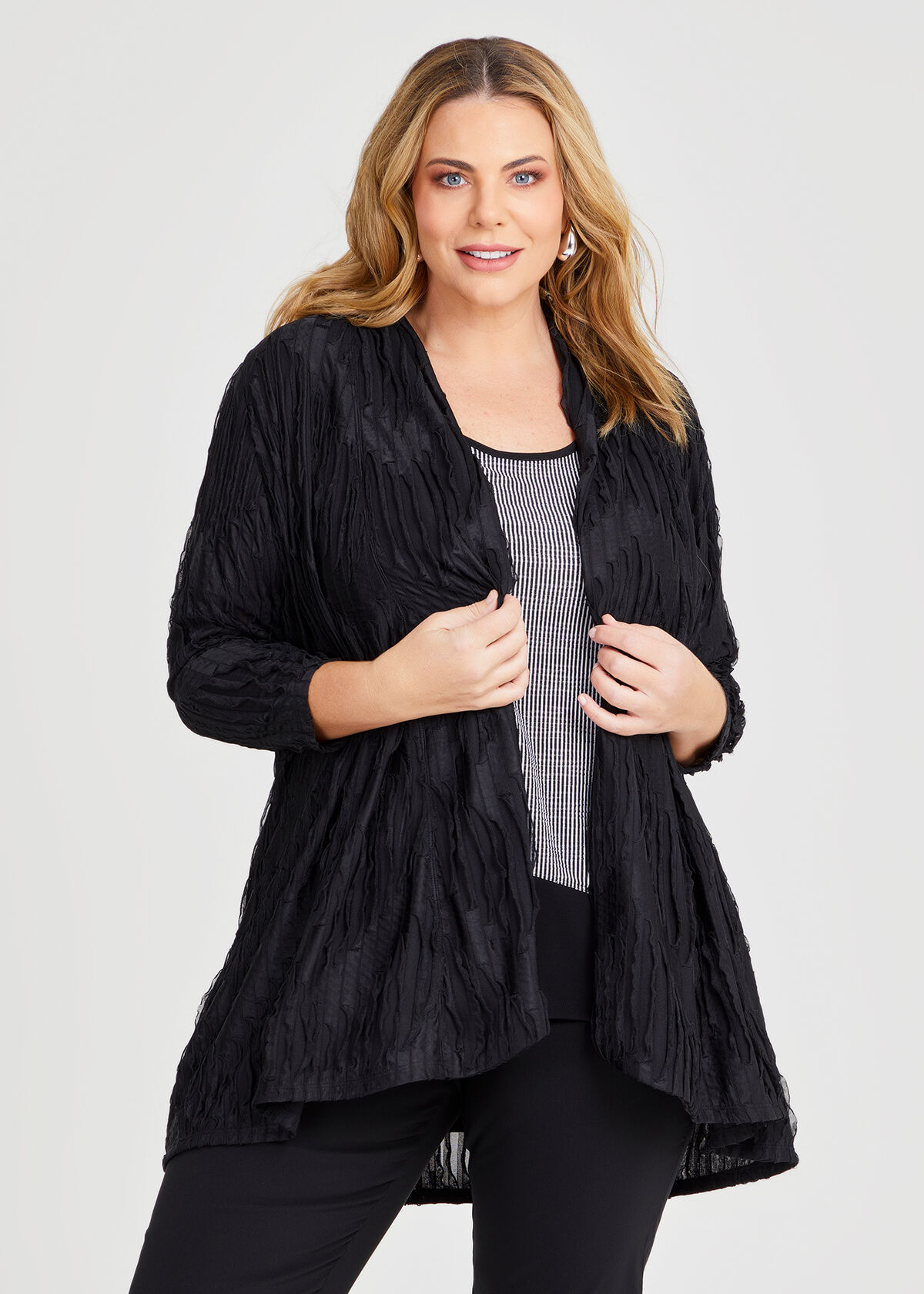 Black swing cardigan store