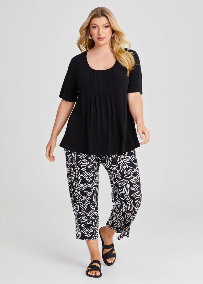 Printed Crop Pant, , hi-res