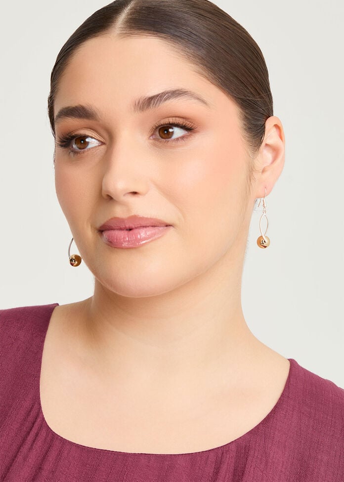 Twisted Hoop & Ball Earrings, , hi-res