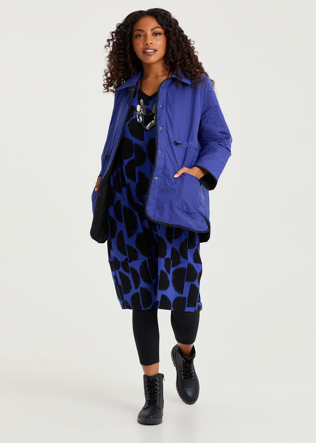 Shop Plus Size Natural Horizon Spot Dress, Spots | Taking Shape UK