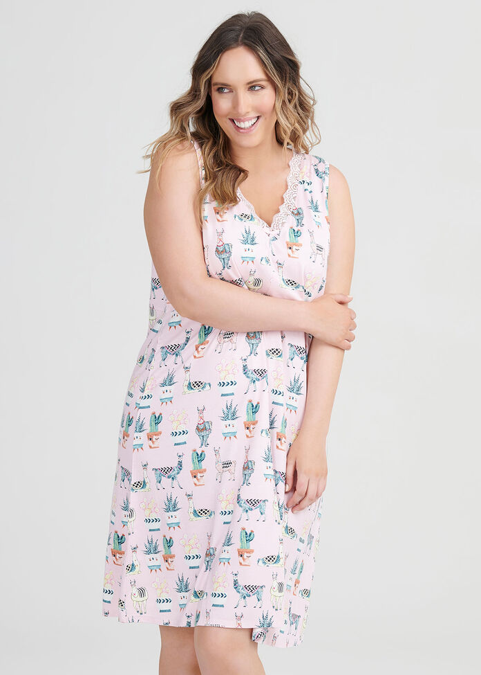 Bamboo Llama Nightie, , hi-res