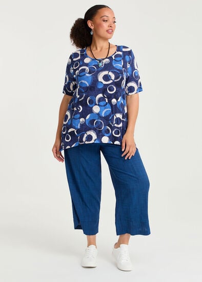 Plus Size Natural Stella Wide Leg Pant