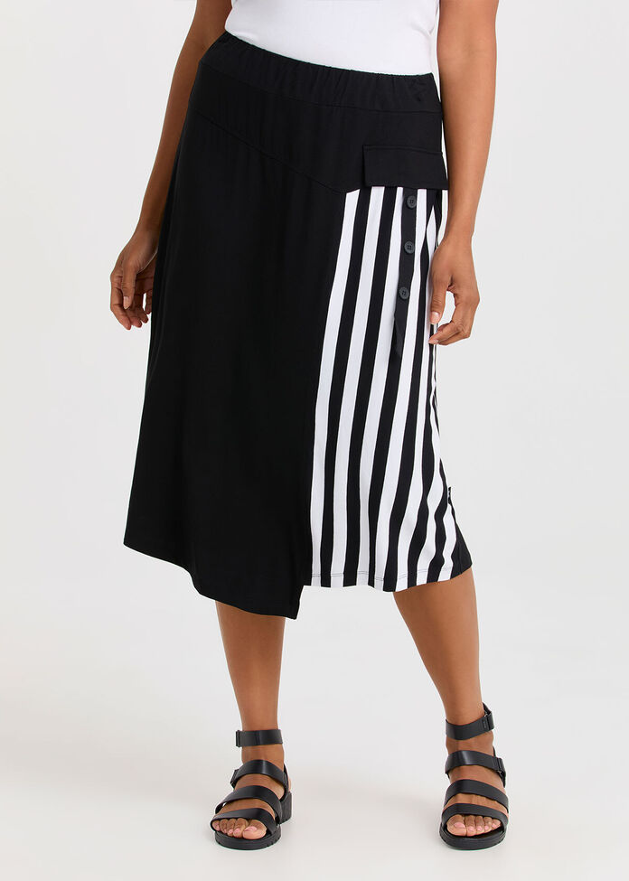 Natural Kaia Stripe Skirt, , hi-res