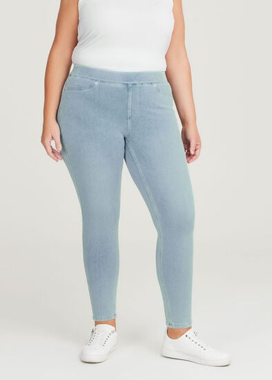 Sexy Dance Women Printed Denim Leggings High Waist Fake Jeans Plus Size  Look Print Jeggings Skinny Pencil Pants Oversized Bottoms Blue D 5XL 