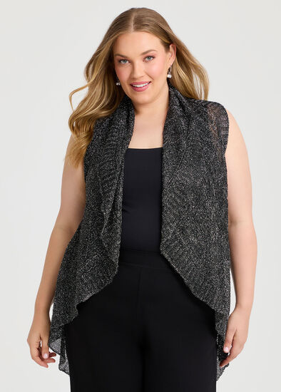 Plus Size Evening Cascading Vest