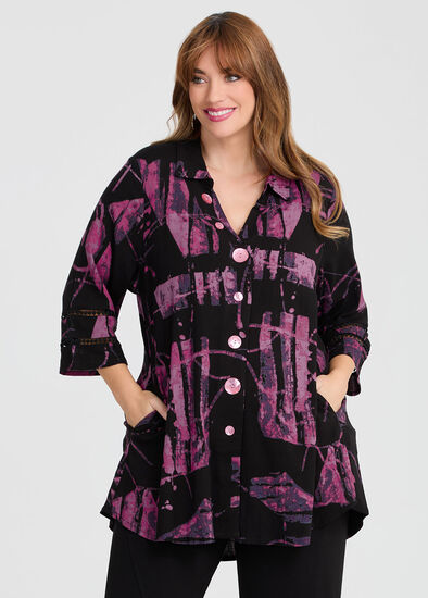 Plus Size Colour Focus Natural Shirt