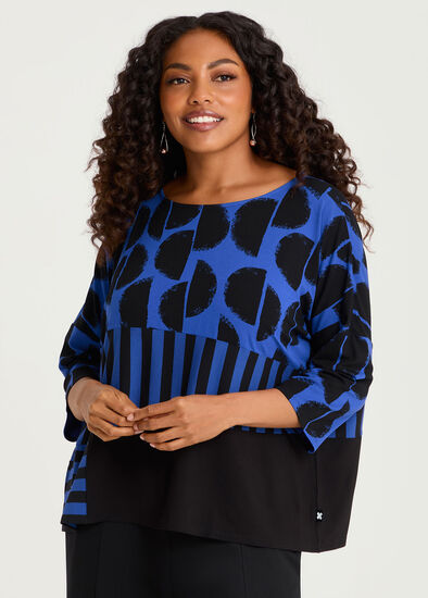 Plus Size Natural Horizon Spot Top