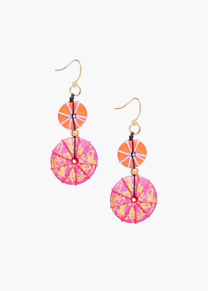 Threaded Bead Earrings, , hi-res