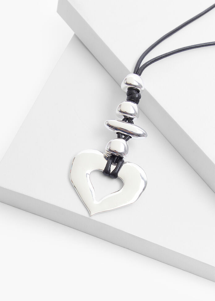 Shiny Heart Necklace, , hi-res