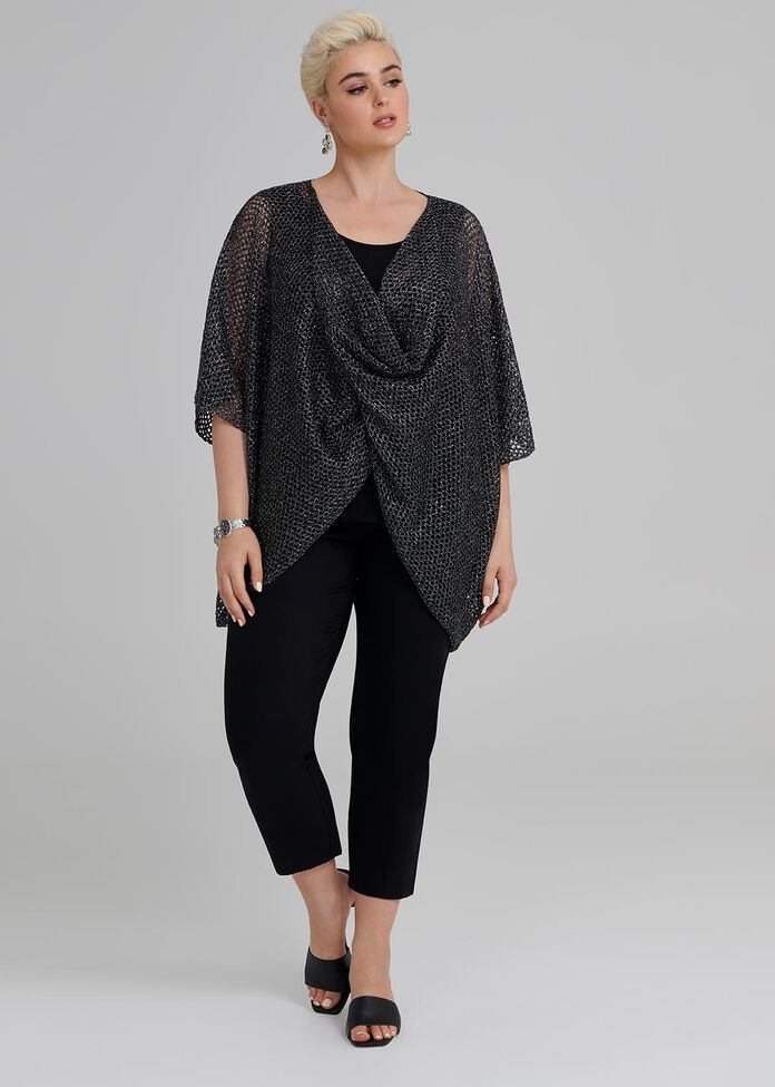Glisten Twist Poncho, , hi-res