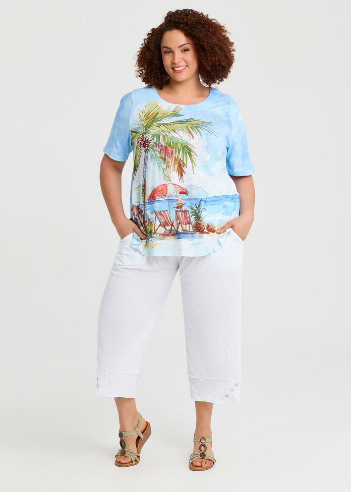 Cotton Slub Vacay Top, , hi-res