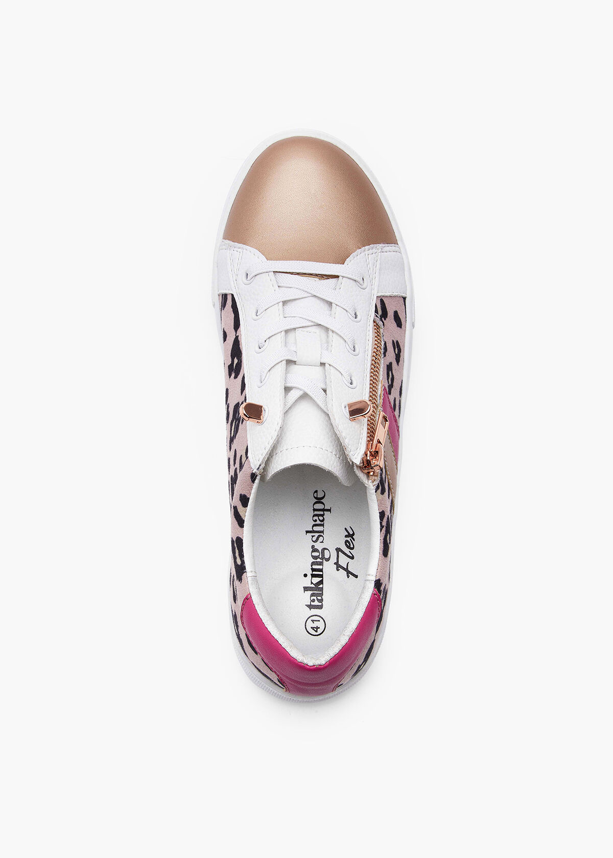 Sneakers with side discount zipper