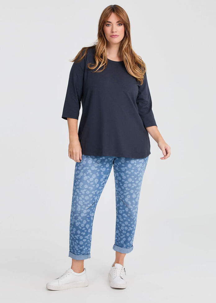 Good Earth Australian Cotton 3/4 T-Shirt, , hi-res