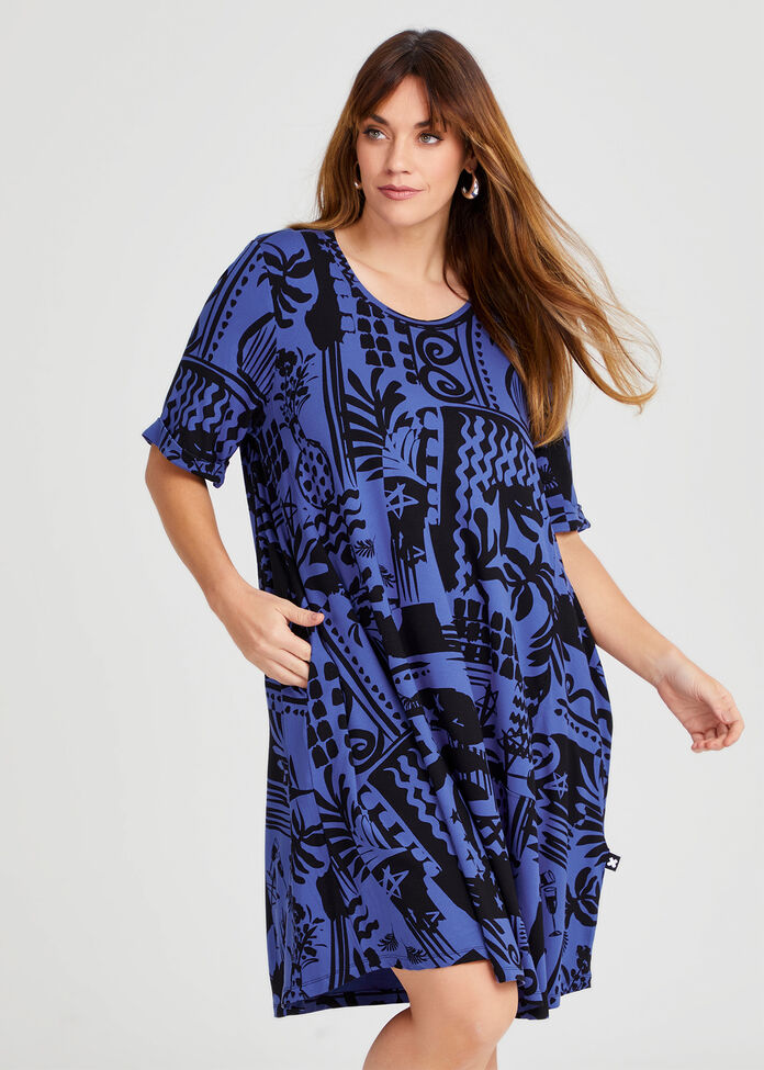 Natural Summer Spritz Dress, , hi-res