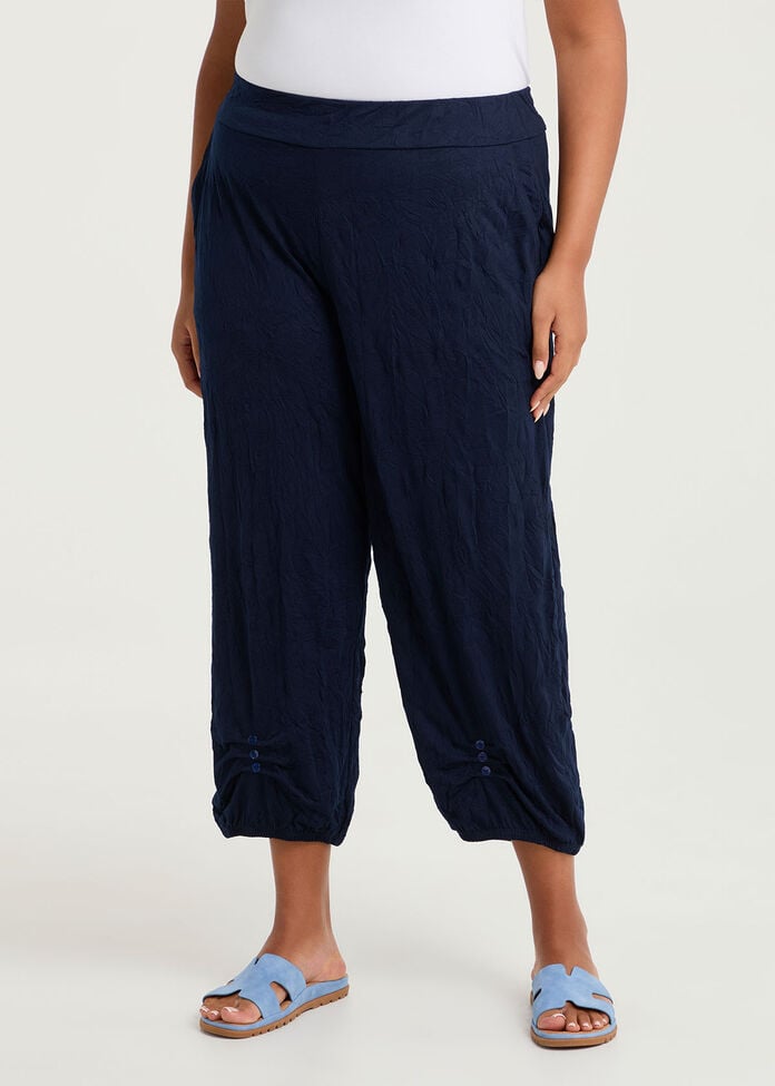 Crush Tuck Lantern Crop Pant, , hi-res